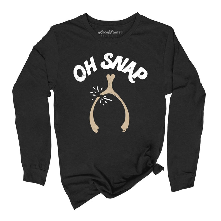 Oh Snap Wishbone - Black - Full Front