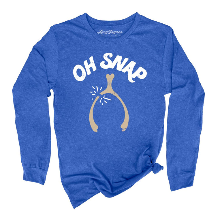 Oh Snap Wishbone - Heather True Royal - Full Front