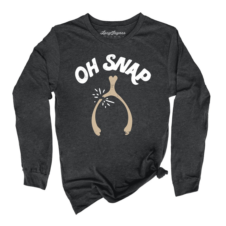 Oh Snap Wishbone - Dark Grey Heather - Full Front