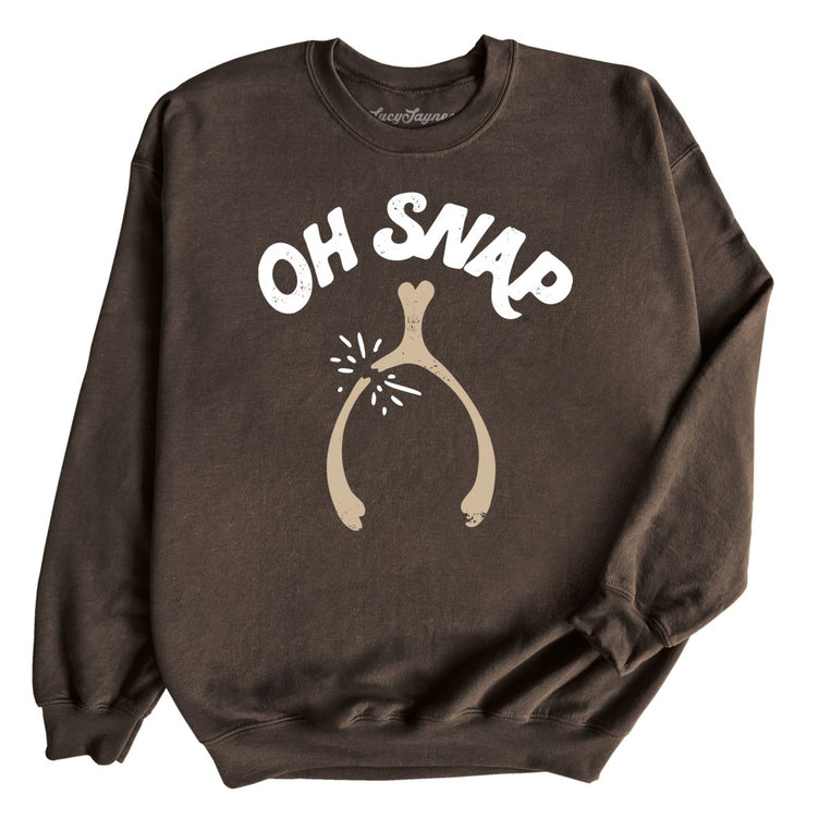 Oh Snap Wishbone - Dark Chocolate - Unisex Sweatshirt