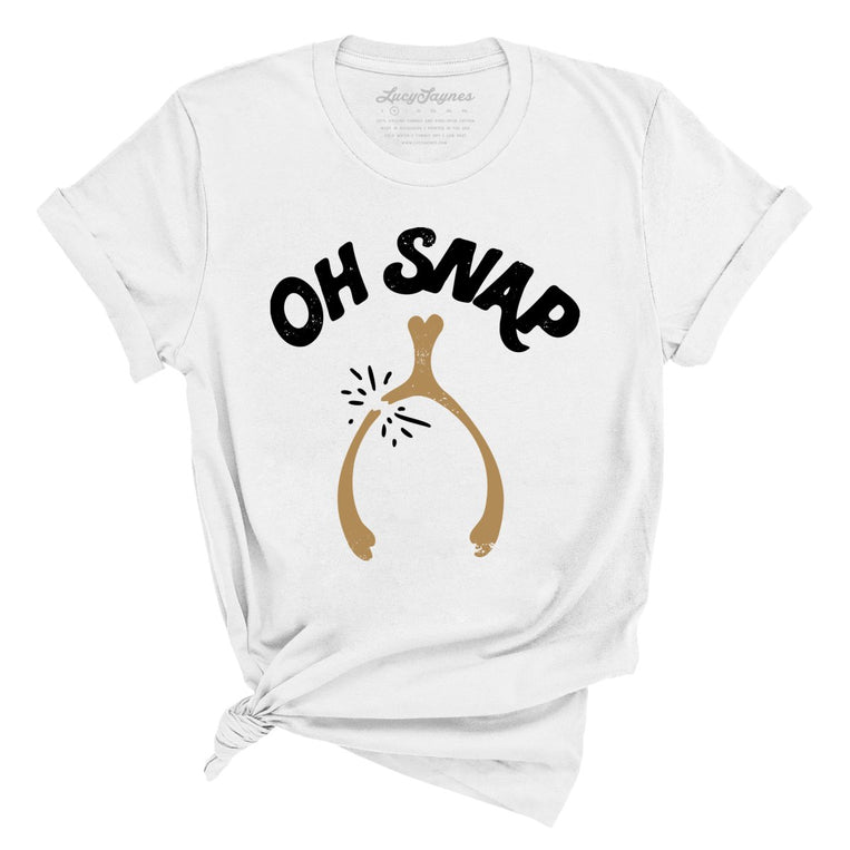 Oh Snap Wishbone - White - Full Front