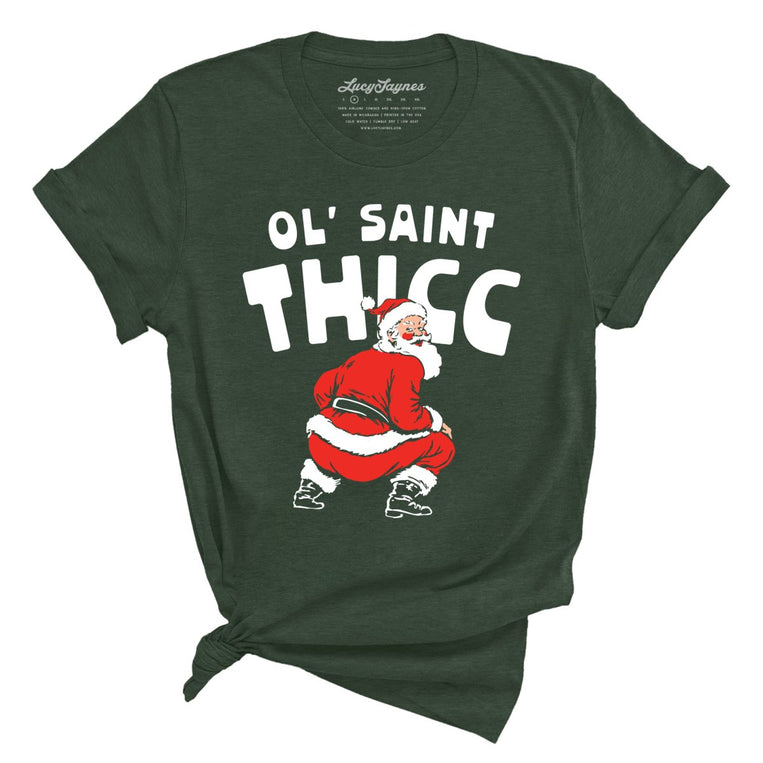 Ol' Saint Thicc - Heather Forest - Unisex T-Shirt