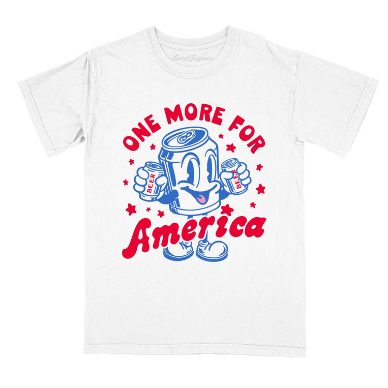 One More For America Comfort Colors Graphic Tee - White