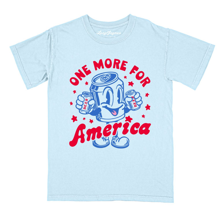 One More For America Comfort Colors Graphic Tee - Chambray