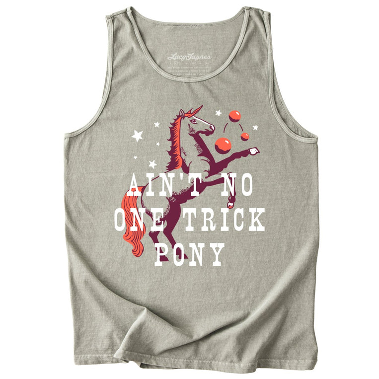 One Trick Pony Comfort Colors Graphic Tank Top - Sandstone