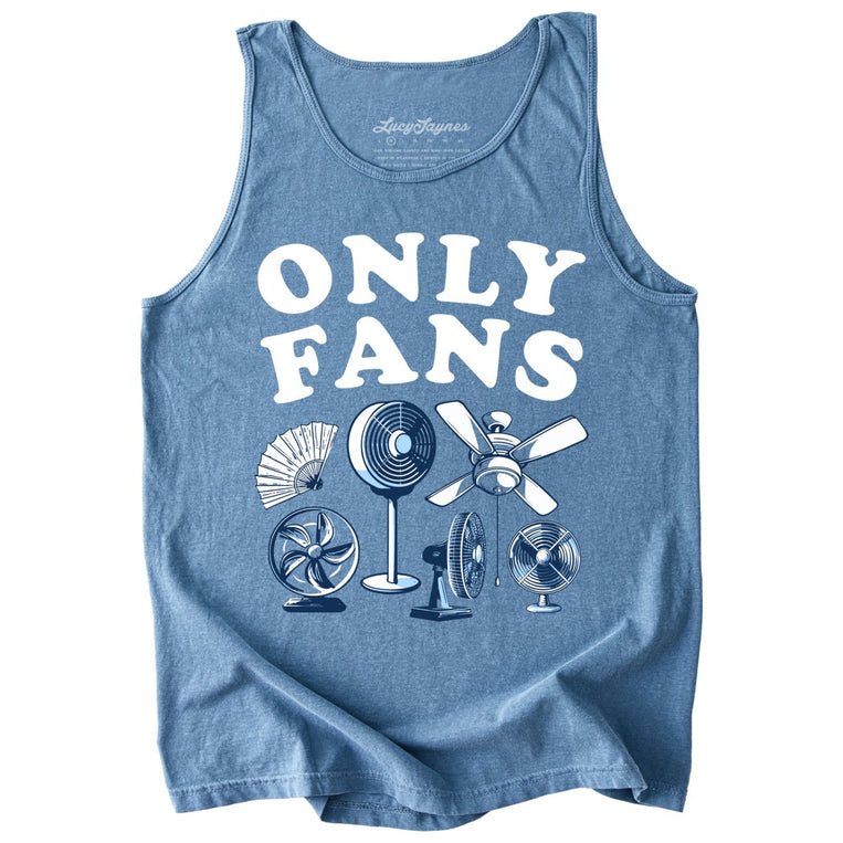 Only Fans Comfort Colors Graphic Tank Top - Blue Jean
