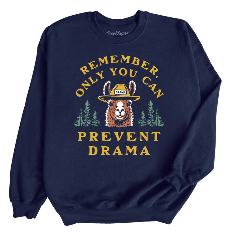 Only You Can Prevent Drama - Navy - Unisex Sweatshirt