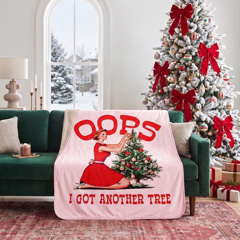 Oops I Got Another Tree Sherpa Blanket