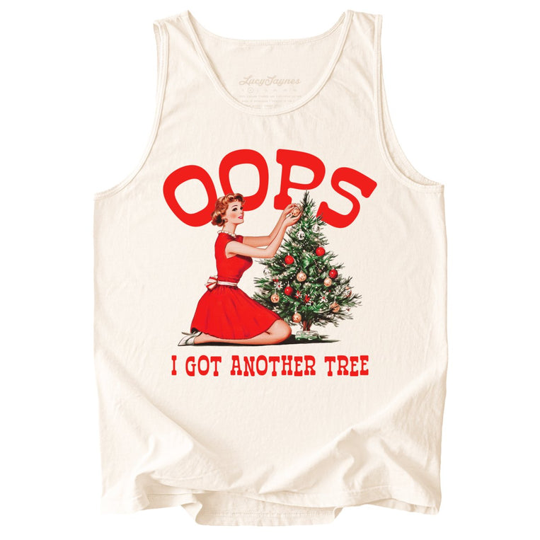 Oops I Got Another Tree Comfort Colors Graphic Tank Top - Ivory