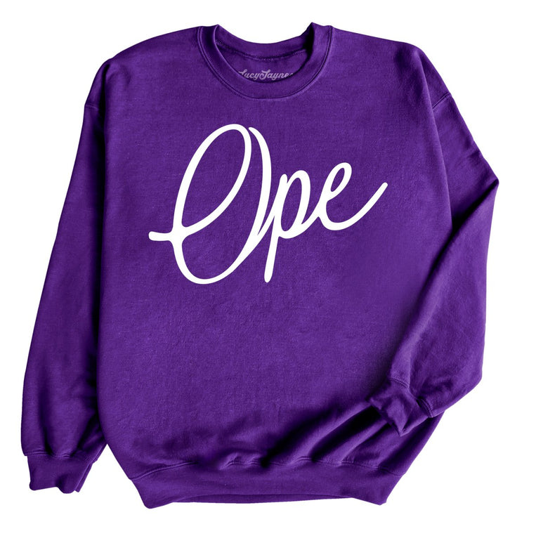 Ope Script - Purple - Full Front