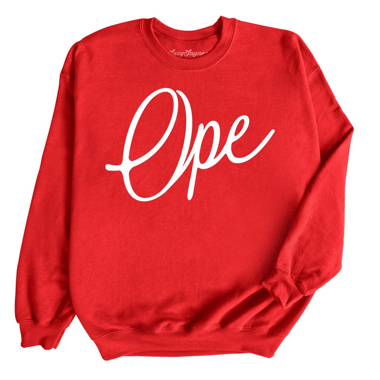 Ope Script - Red - Full Front