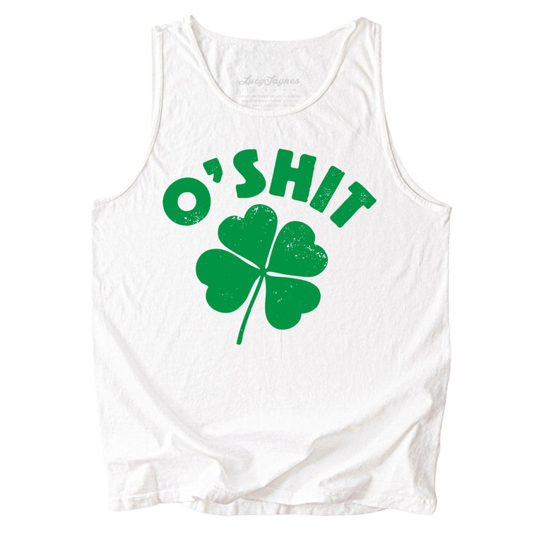 O'shit Comfort Colors Graphic Tank Top - White