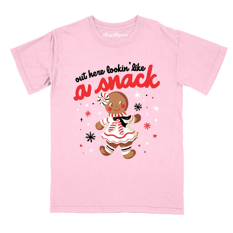 Out Here Lookin' Like A Snack - Blossom - Comfort Colors Tee