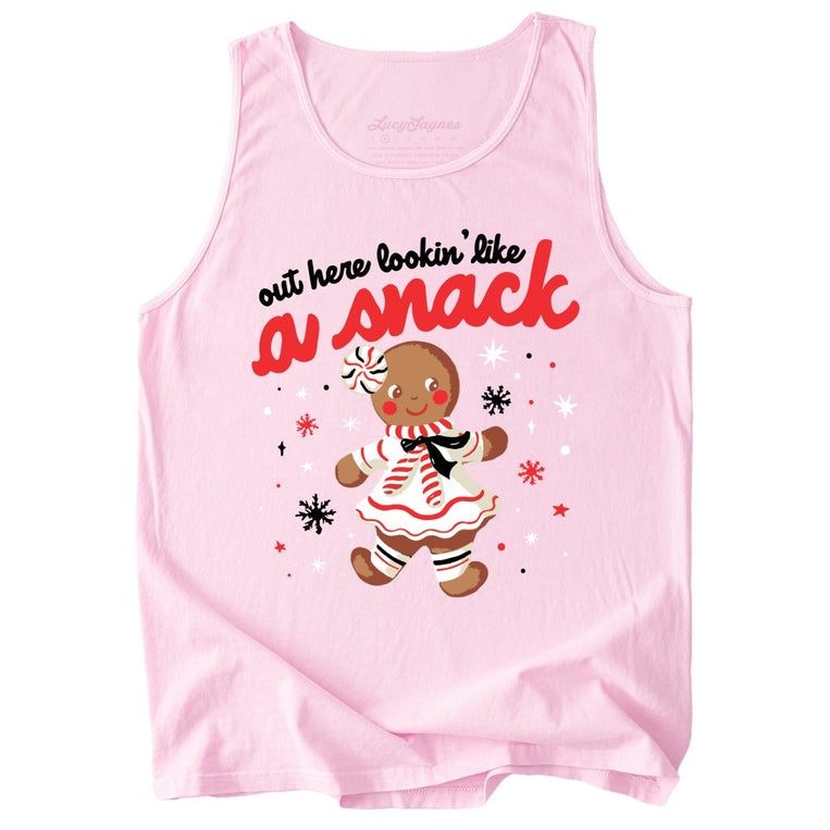Out Here Lookin' Like A Snack Comfort Colors Graphic Tank Top - Blossom