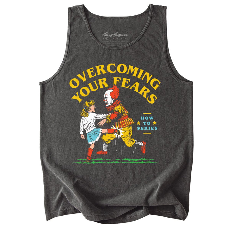 Overcoming Your Fears Comfort Colors Graphic Tank Top - Pepper