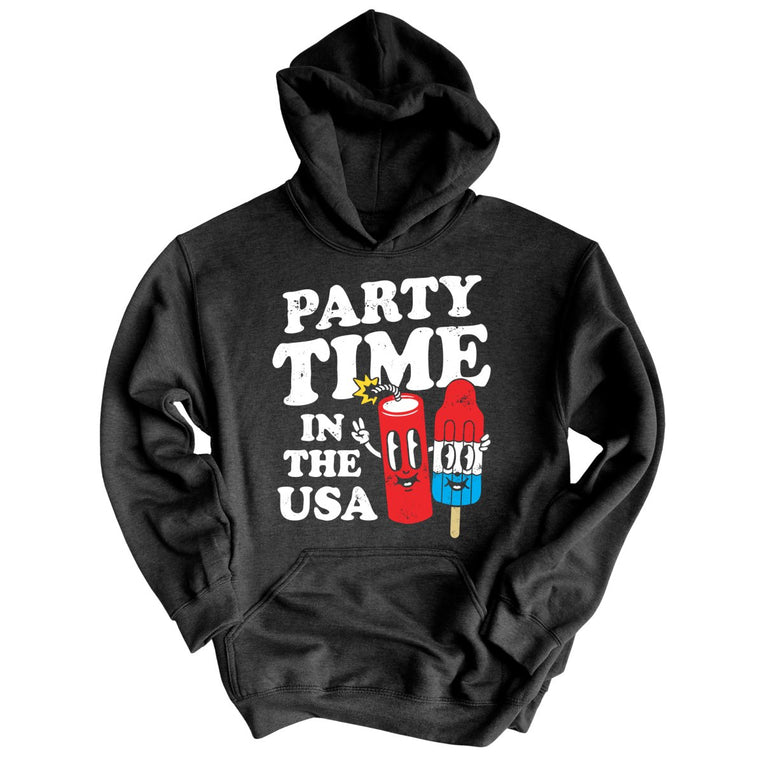 Party Time In The USA - Charcoal Heather - Full Front
