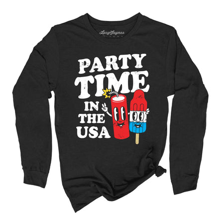 Party Time In The USA Long Sleeve Tee