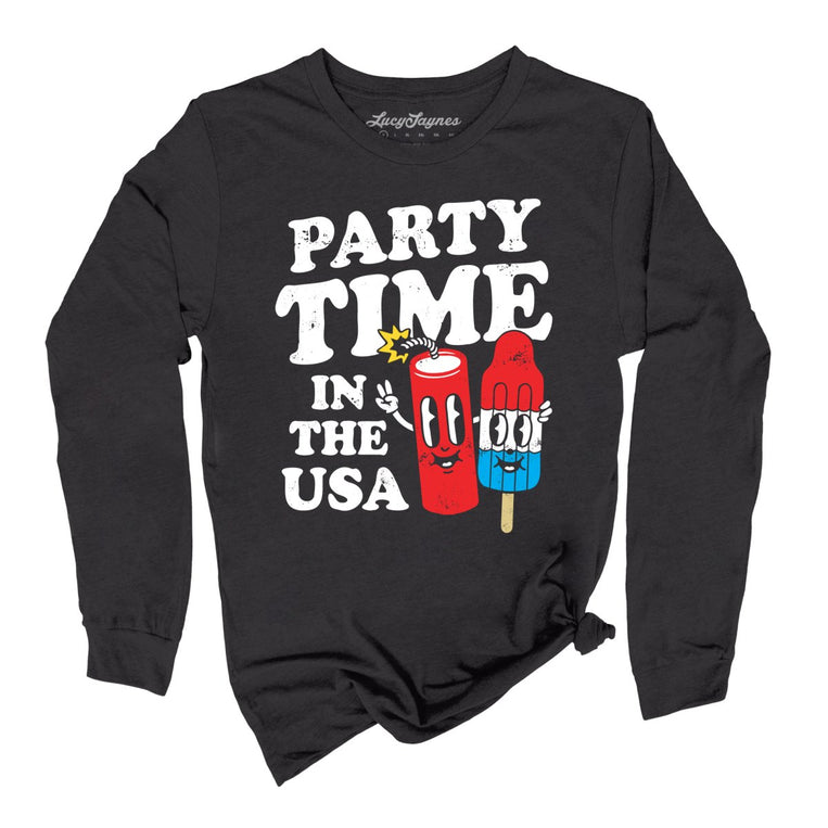 Party Time In The USA - Dark Grey - Full Front