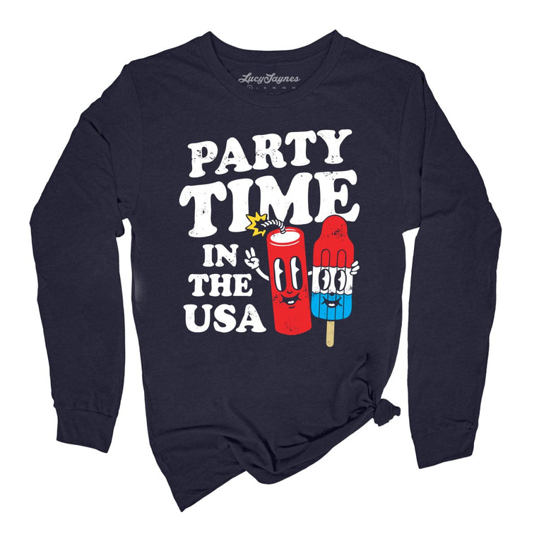 Party Time In The USA - Navy - Full Front