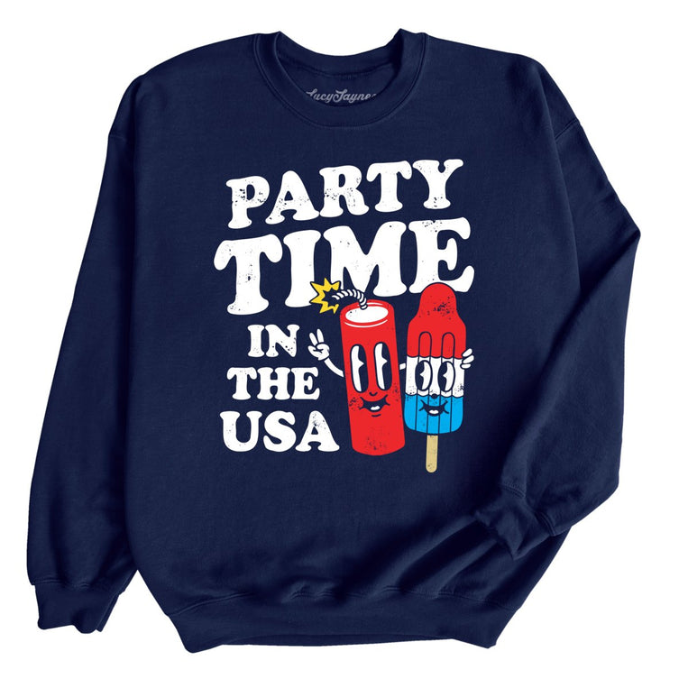 Party Time In The USA - Navy - Full Front