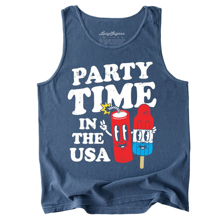 Party Time In The USA Comfort Colors Tank Top