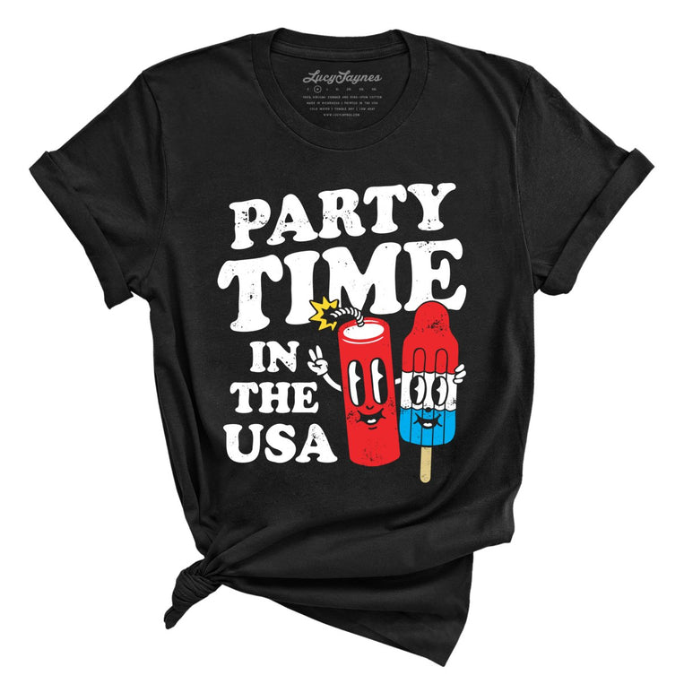 Party Time In The USA - Black - Full Front