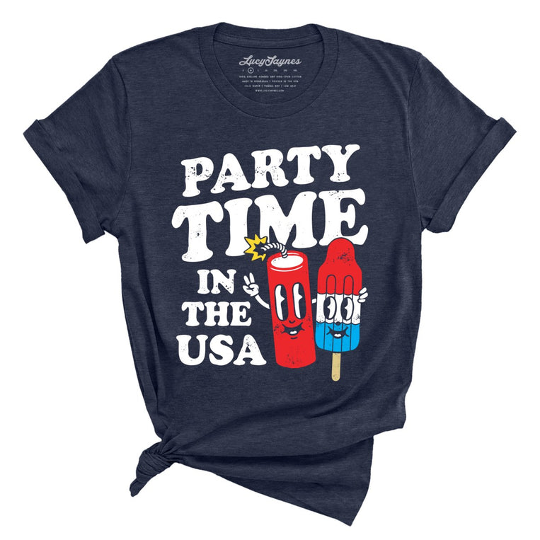 Party Time In The USA - Heather Midnight Navy - Full Front