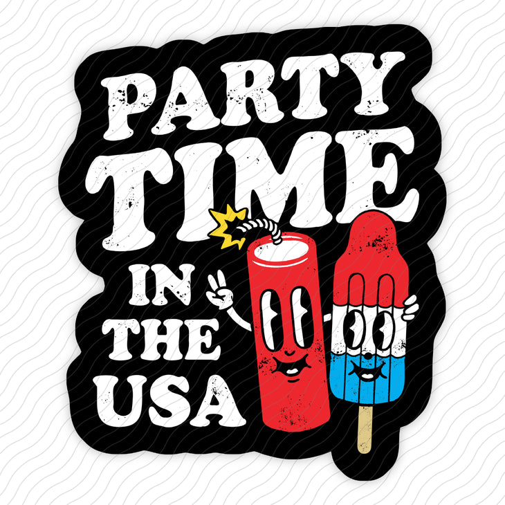 Party Time In The USA Sticker