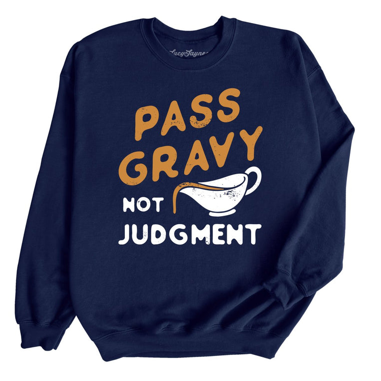 Pass Gravy Not Judgment - Navy - Full Front