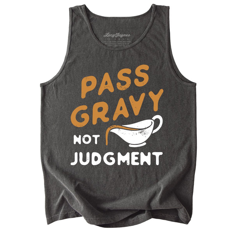 Pass Gravy Not Judgment Comfort Colors Graphic Tank Top - Pepper
