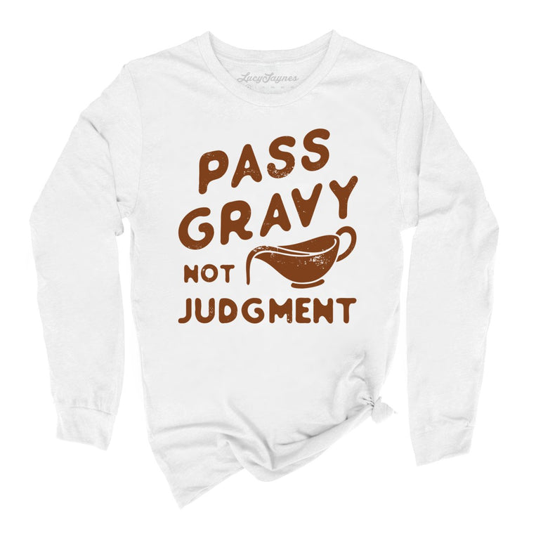 Pass Gravy Not Judgment - White - Full Front