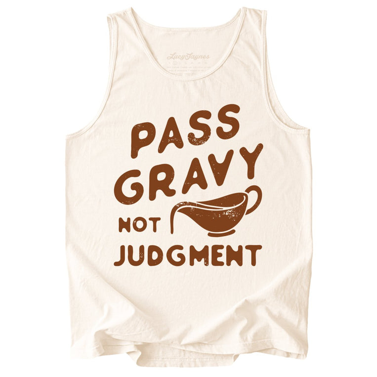 Pass Gravy Not Judgment Comfort Colors Graphic Tank Top - Ivory