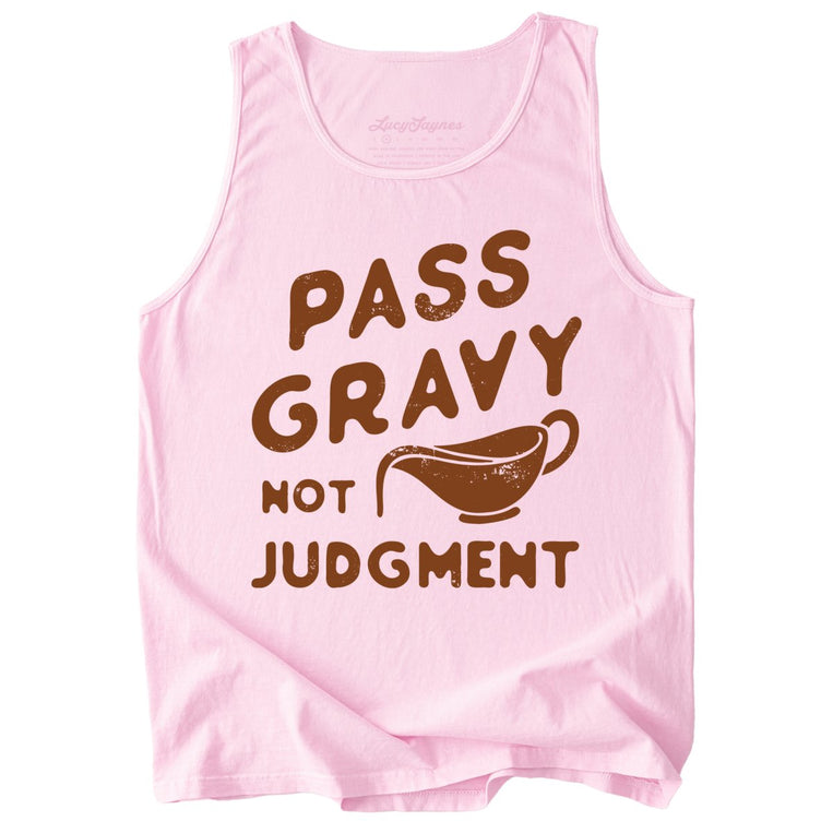 Pass Gravy Not Judgment Comfort Colors Graphic Tank Top - Blossom