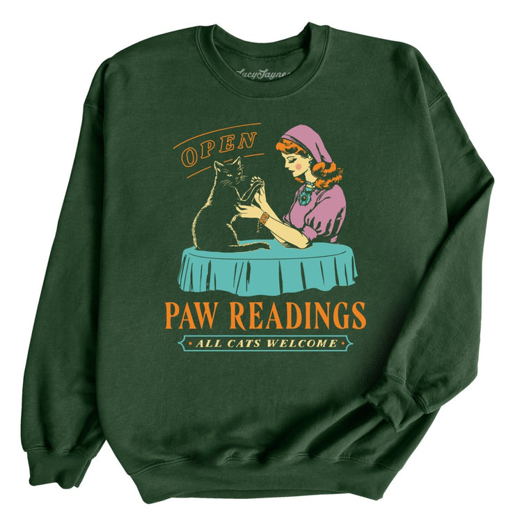 Paw Readings - Forest Green - Front