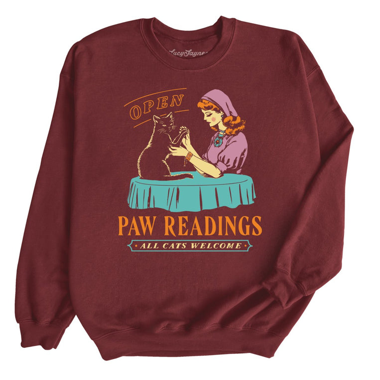 Paw Readings - Maroon - Front