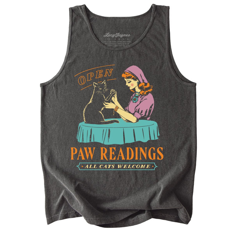 Paw Readings Comfort Colors Graphic Tank Top - Pepper