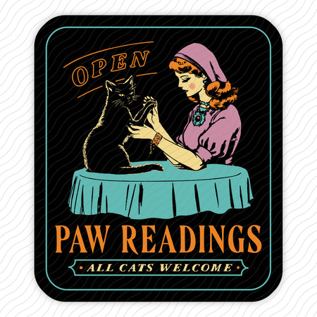 Paw Readings Sticker