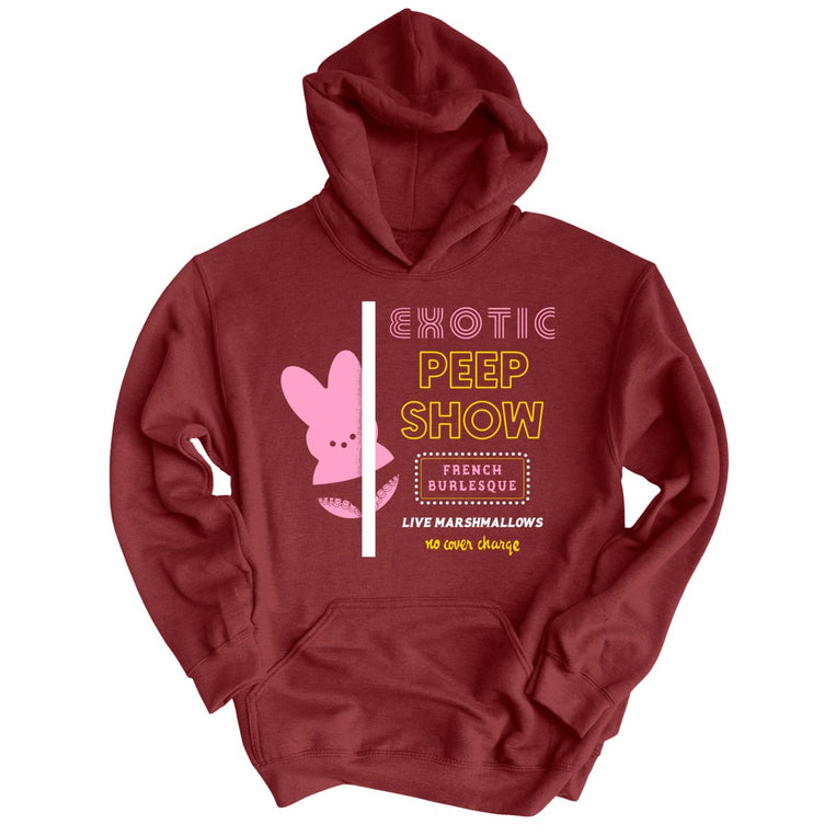 Peep Show - Maroon - Unisex Hoodie