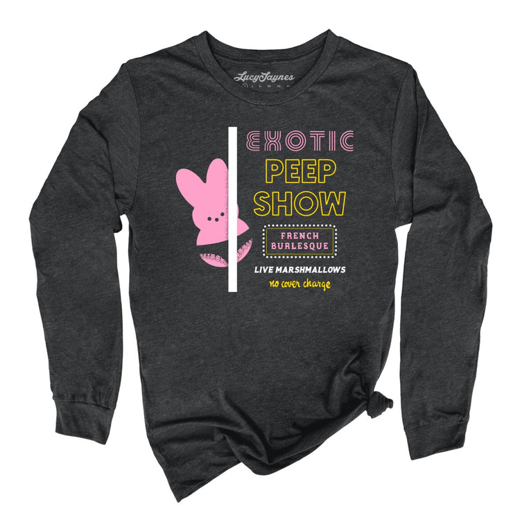 Peep Show - Dark Grey Heather - Unisex Long Sleeve T-Shirt