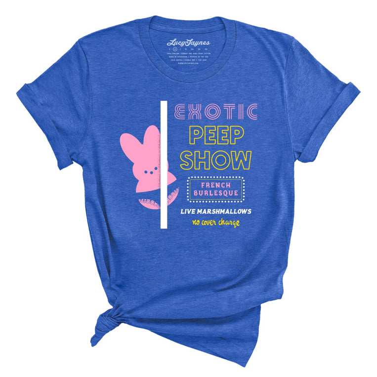 Peep Show - Heather True Royal - Unisex T-Shirt