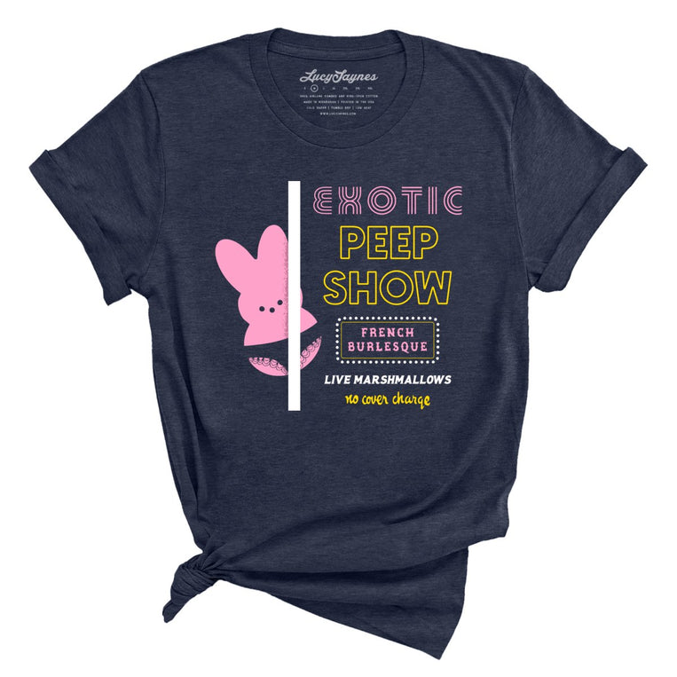 Peep Show - Heather Midnight Navy - Unisex T-Shirt