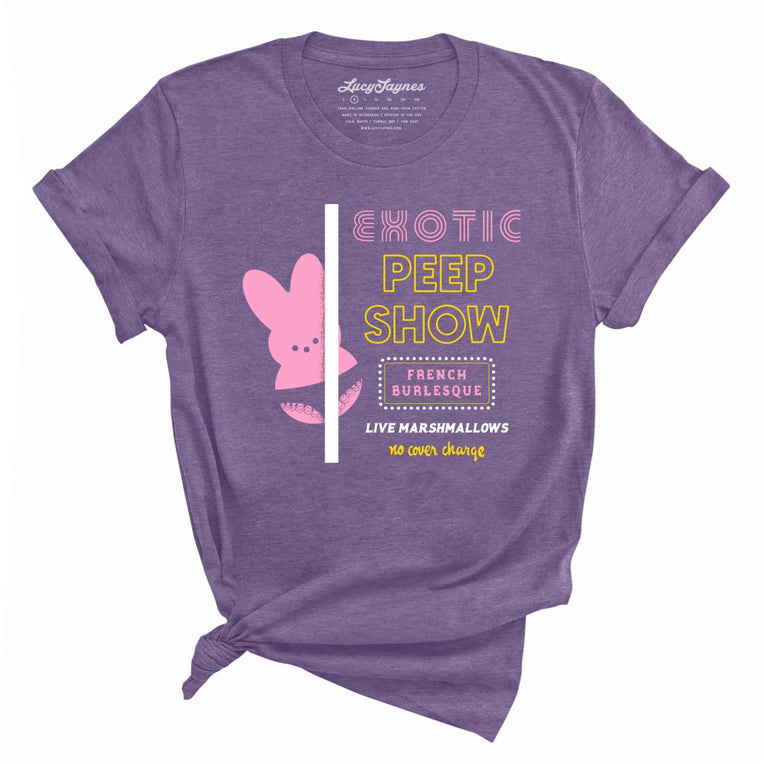 Peep Show - Heather Purple - Unisex T-Shirt