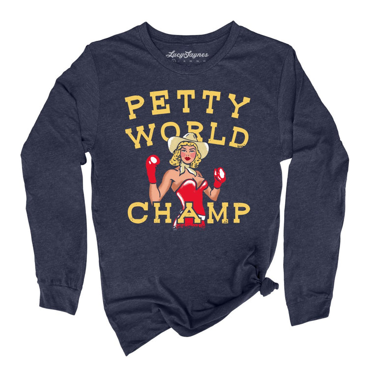 Petty World Champ - Heather Navy - Full Front