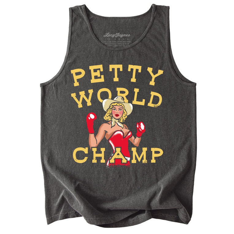 Petty World Champ Comfort Colors Graphic Tank Top - Pepper