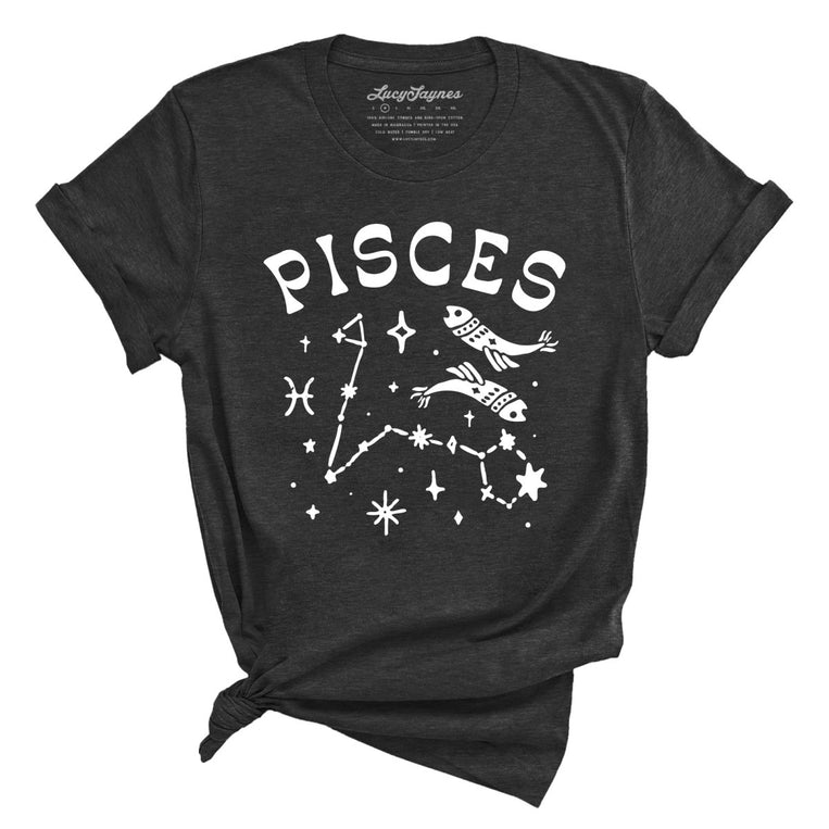 Pisces - Dark Grey Heather - Unisex T-Shirt