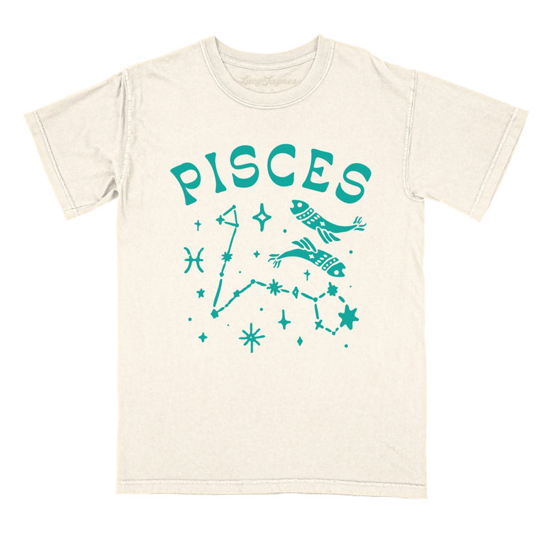 Pisces - Ivory - Comfort Colors Tee