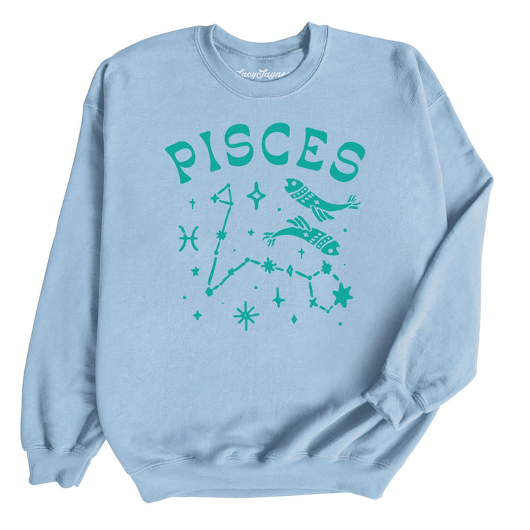 Pisces - Light Blue - Unisex Sweatshirt