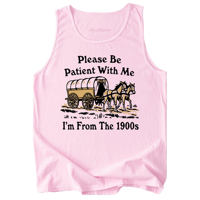 Please Be Patient With Me I'm From The 1900s Comfort Colors Graphic Tank Top - Blossom