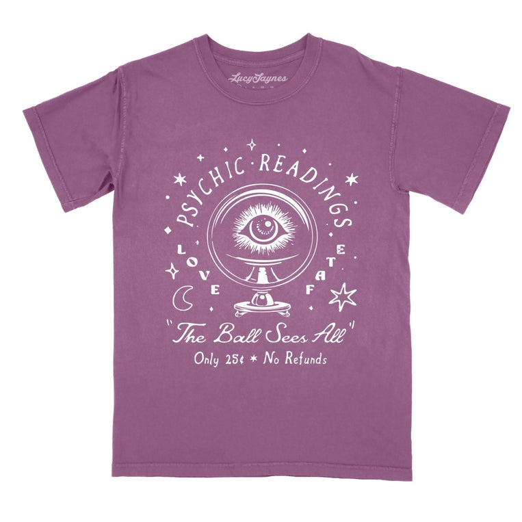 Psychic Readings Comfort Colors Graphic Tee - Berry