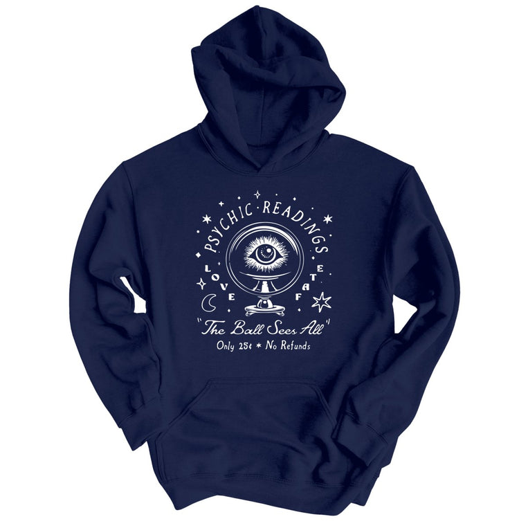 Psychic Readings - Navy - Unisex Hoodie
